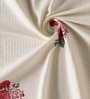 Hand Block Printed 100% Pure Cotton Floral Offwhite & Pink 240 GSM Super Absorbent 1 Hand & 1 Bath Towel Set