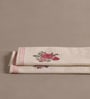 Hand Block Printed 100% Pure Cotton Floral Offwhite & Pink 240 GSM Super Absorbent 2 Hand Towels