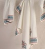 Hand Block Printed 100% Pure Cotton Floral Peach & Teal 240 GSM Super Absorbent  2 Hand & 2 BathTowel Set