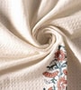 Hand Block Printed 100% Pure Cotton Floral Peach & Teal 240 GSM Super Absorbent  2 Hand & 2 BathTowel Set