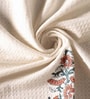Hand Block Printed 100% Pure Cotton Floral Peach & Teal 240 GSM Super Absorbent 2 Hand & 1 Bath Towel Set