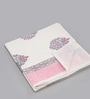 Hand Block Printed 100% Pure Cotton Floral Pink 240 GSM Super Absorbent  Bath Towels