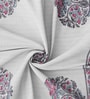 Hand Block Printed 100% Pure Cotton Floral Pink 240 GSM Super Absorbent  Bath Towels