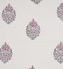 Hand Block Printed 100% Pure Cotton Floral Pink 240 GSM Super Absorbent 1 Hand and 1 Bath Towel Set