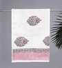 Hand Block Printed 100% Pure Cotton Floral Pink 240 GSM Super Absorbent 2 Hand and 1 Bath Towel Set