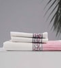 Hand Block Printed 100% Pure Cotton Floral Pink 240 GSM Super Absorbent 2 Hand and 1 Bath Towel Set