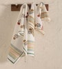 Hand Block Printed 100% Pure Cotton Floral Rust & Mustardl 240 GSM Super Absorbent 2 Hand, 2 Face & 1 Bath Towel Set