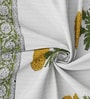 Hand Block Printed 100% Pure Cotton Floral Yellow 240 GSM Super Absorbent  Bath Towels