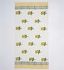 Hand Block Printed 100% Pure Cotton Floral Yellow 240 GSM Super Absorbent  Bath Towels