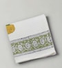 Hand Block Printed 100% Pure Cotton Floral Yellow 240 GSM Super Absorbent 1 Hand & 1 Bath Towel Set
