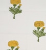 Hand Block Printed 100% Pure Cotton Floral Yellow 240 GSM Super Absorbent 1 Hand & 1 Bath Towel Set