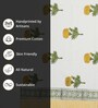 Hand Block Printed 100% Pure Cotton Floral Yellow 240 GSM Super Absorbent 1 Hand & 1 Bath Towel Set