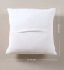 Hand Block Printed Cotton in Striped Charcoal and Off White Set of 2 (18x18inches) Cushion Covers