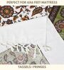 Green Hand Block Printed Floral Kalamkari Queen Double Size Cotton Bedsheet With 2 Pillowcovers