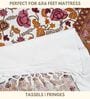 Pink Hand Block Printed Floral Kalamkari Queen Double Size Cotton Bedsheet With 2 Pillowcovers