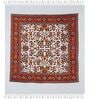 Red Hand Block Printed Floral Kalamkari Queen Double Size Cotton Bedsheet With 2 Pillowcovers