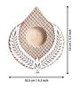 Hand-Carved Leaf Brown Colour Mdf T- Light Candle Holder Blocks