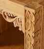 Ryce Hand Carved Bookshelf in Honey Finish