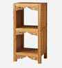 Ryce Hand Carved Bookshelf in Honey Finish