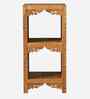 Ryce Hand Carved Bookshelf in Honey Finish