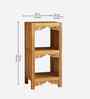 Ryce Hand Carved Bookshelf in Honey Finish
