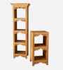 Ryce Hand Carved Bookshelf in Honey Finish