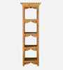 Ryce Hand Carved Bookshelf in Honey Finish
