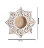 Hand-Carved Star Brown Colour Mdf (Set Of 4) T-Light Candle Holder Blocks