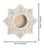 Hand-Carved Star Brown Colour Mdf (Set Of 4) T-Light Candle Holder Blocks