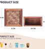 Hand Crafted Wooden Chatai Coasters Set of Four