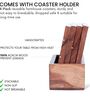Hand Crafted Wooden Chatai Coasters Set of Four