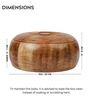 Hand Crafted Wooden Round Chapati Box with Spiral Carved Lid