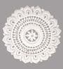 Hand Crafted Wooden Round Wall Art In White
