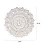 Hand Crafted Wooden Round Wall Art In White