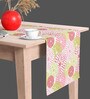 Hand Draw Flowers  Multicolor (60 x 12) Cotton Canvas Table Runner