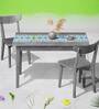 Hand Drawn Design   Multicolor (72 x 16) Velvet Table Runner