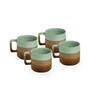 Hand Glazed 362ml Multicolour Ceramic (Set of 4) Coffee Mugs