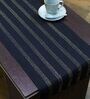 Stripped (70x16) Black Cotton Table Runner