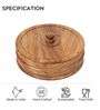 Hand-made Acacia Wood Flat Rim Base Chapati Box