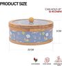 Hand-made Blue Floral Enameled Mango Wood Chapati Box