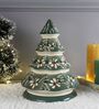 Hand Made Green Ceramic Christmas Tree Decorative