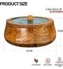 Hand-made Green Paisley Enameled Lid Mango Wood Taper Chapati Box