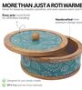 Hand-made Green Paisley Enameled Mango Wood Chapati Box