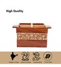 Hand-made Gul Four Part Sheesham Wood Cutlery Holderor Kitchen Caddy