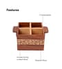 Hand-made Gul Four Part Sheesham Wood Cutlery Holderor Kitchen Caddy