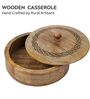 Hand-made Mago Wood Chapti Box with Carved Lid