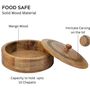 Hand-made Mago Wood Chapti Box with Carved Lid