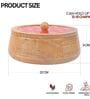 Hand-made Maroon Warli Enameled Lid Mango Wood Taper Chapati Box