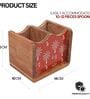 Hand-made Maroon Warli Mango Wood Cutlery Holder