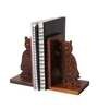 Multicolour Sheesham Wood Carved Owl Bookend